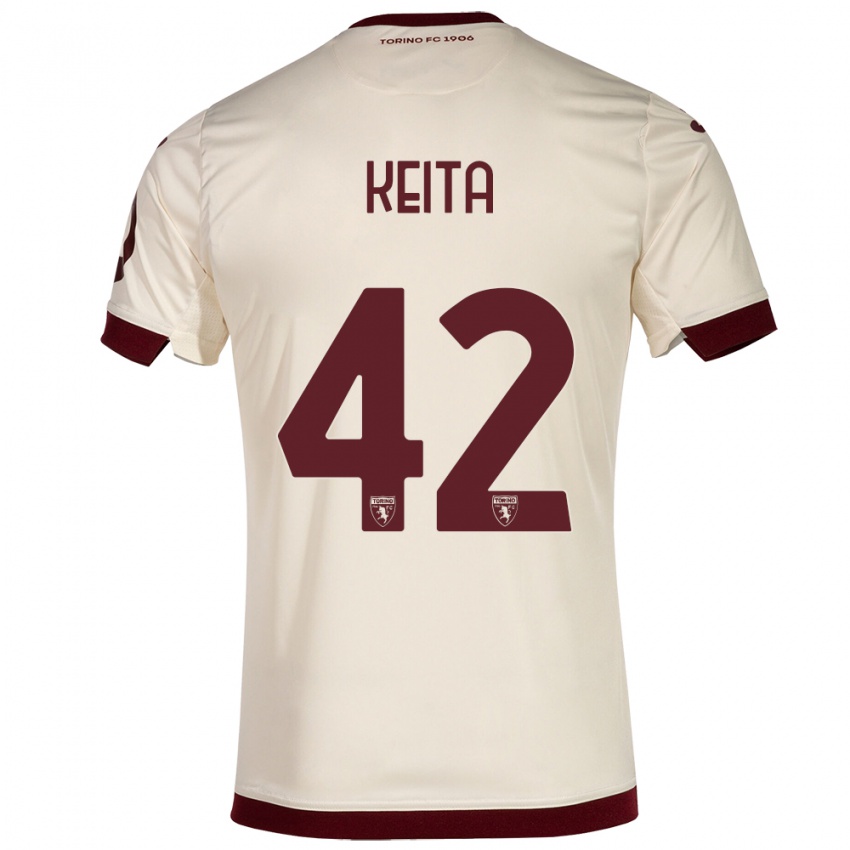 Niño Camiseta Karamoko Keita #42 Champán 2ª Equipación 2023/24 La Camisa Perú