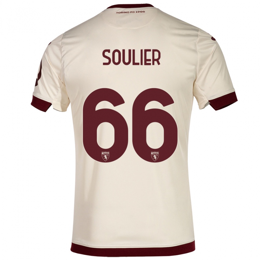 Niño Camiseta Evan Soulier #66 Champán 2ª Equipación 2023/24 La Camisa Perú