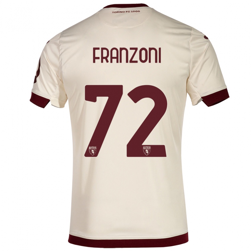 Niño Camiseta Nicolò Franzoni #72 Champán 2ª Equipación 2023/24 La Camisa Perú