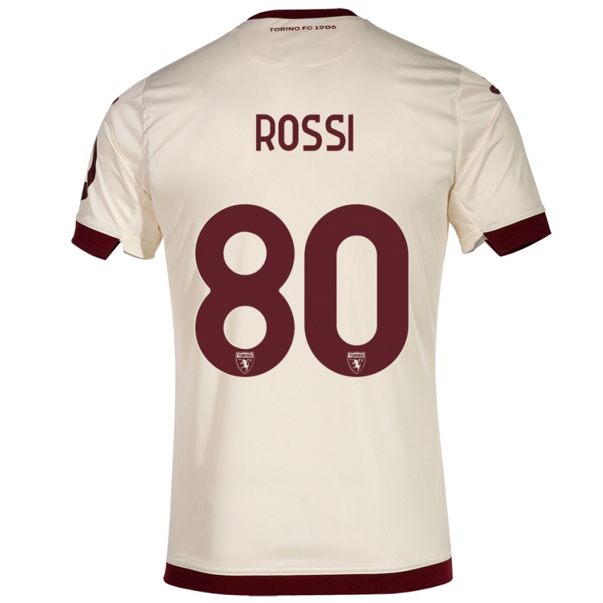 Niño Camiseta Simone Rossi #80 Champán 2ª Equipación 2023/24 La Camisa Perú