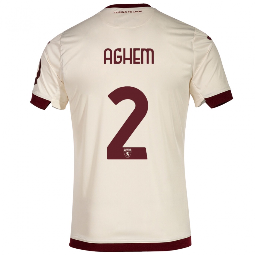 Niño Camiseta Brigitta Aghem #2 Champán 2ª Equipación 2023/24 La Camisa Perú