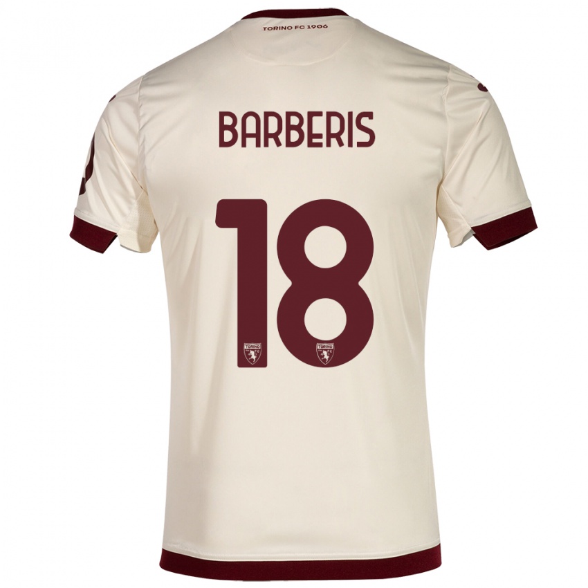 Niño Camiseta Laura Barberis #18 Champán 2ª Equipación 2023/24 La Camisa Perú