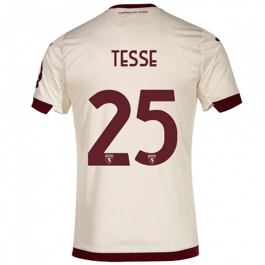 Niño Camiseta Manuela Tesse #25 Champán 2ª Equipación 2023/24 La Camisa Perú