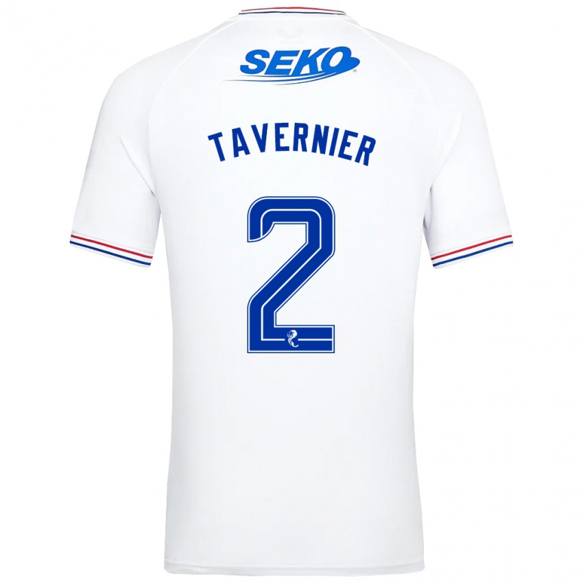 Niño Camiseta James Tavernier #2 Blanco 2ª Equipación 2023/24 La Camisa Perú