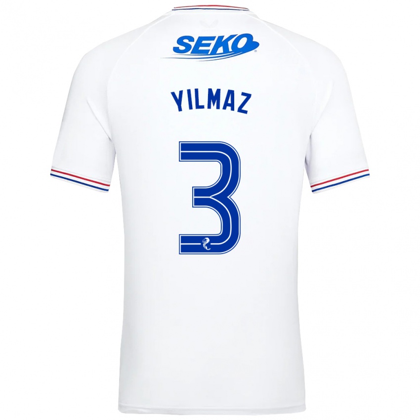 Niño Camiseta Rıdvan Yılmaz #3 Blanco 2ª Equipación 2023/24 La Camisa Perú