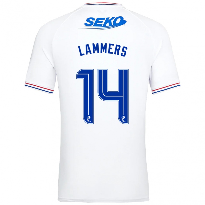 Niño Camiseta Sam Lammers #14 Blanco 2ª Equipación 2023/24 La Camisa Perú