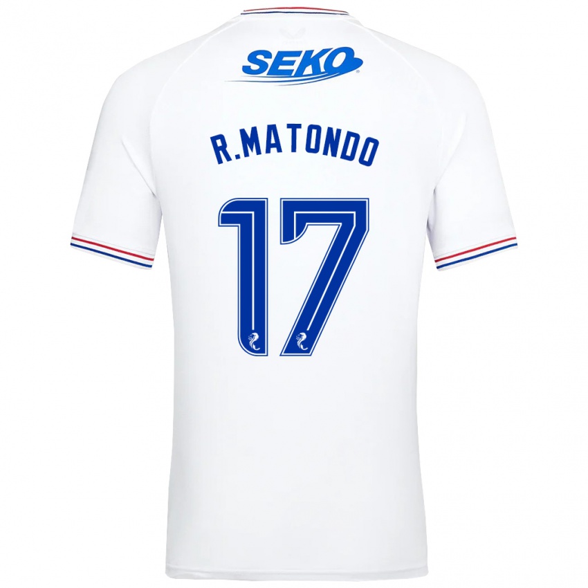 Niño Camiseta Rabbi Matondo #17 Blanco 2ª Equipación 2023/24 La Camisa Perú