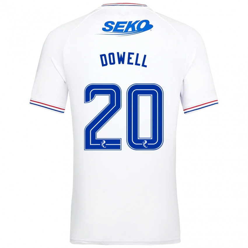 Niño Camiseta Kieran Dowell #20 Blanco 2ª Equipación 2023/24 La Camisa Perú