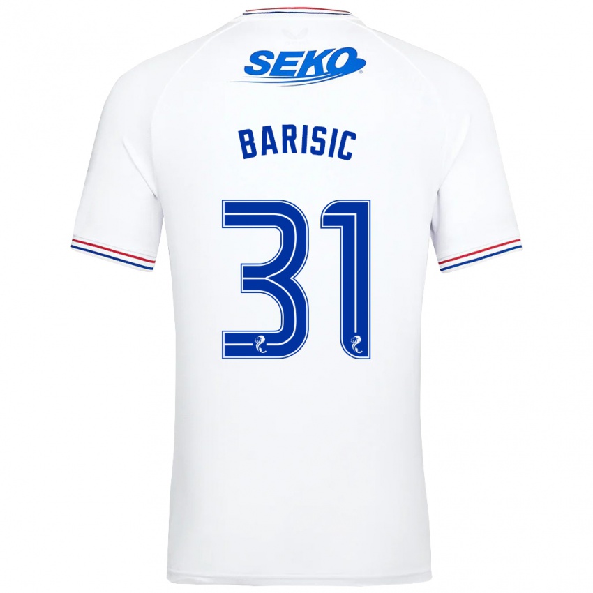 Niño Camiseta Borna Barisic #31 Blanco 2ª Equipación 2023/24 La Camisa Perú