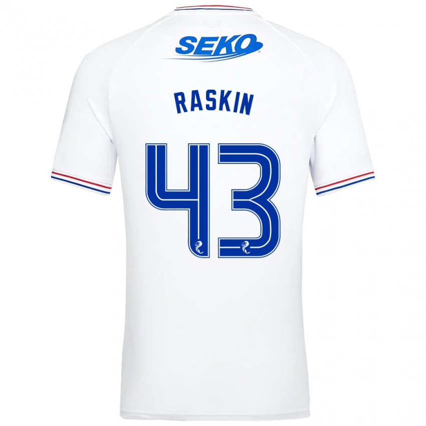 Niño Camiseta Nicolas Raskin #43 Blanco 2ª Equipación 2023/24 La Camisa Perú