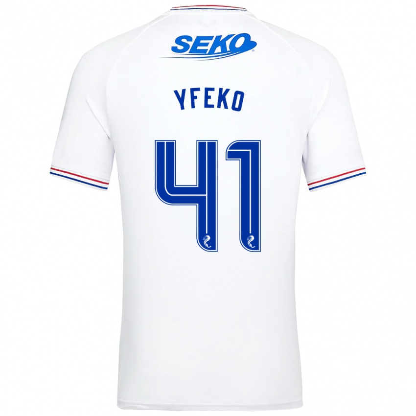 Niño Camiseta Johnly Yfeko #41 Blanco 2ª Equipación 2023/24 La Camisa Perú