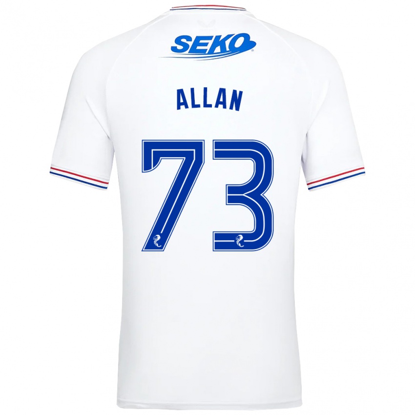 Niño Camiseta Connor Allan #73 Blanco 2ª Equipación 2023/24 La Camisa Perú