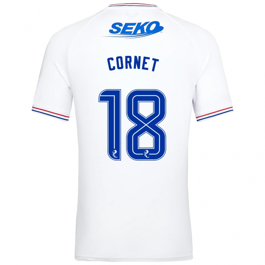 Niño Camiseta Chelsea Cornet #18 Blanco 2ª Equipación 2023/24 La Camisa Perú