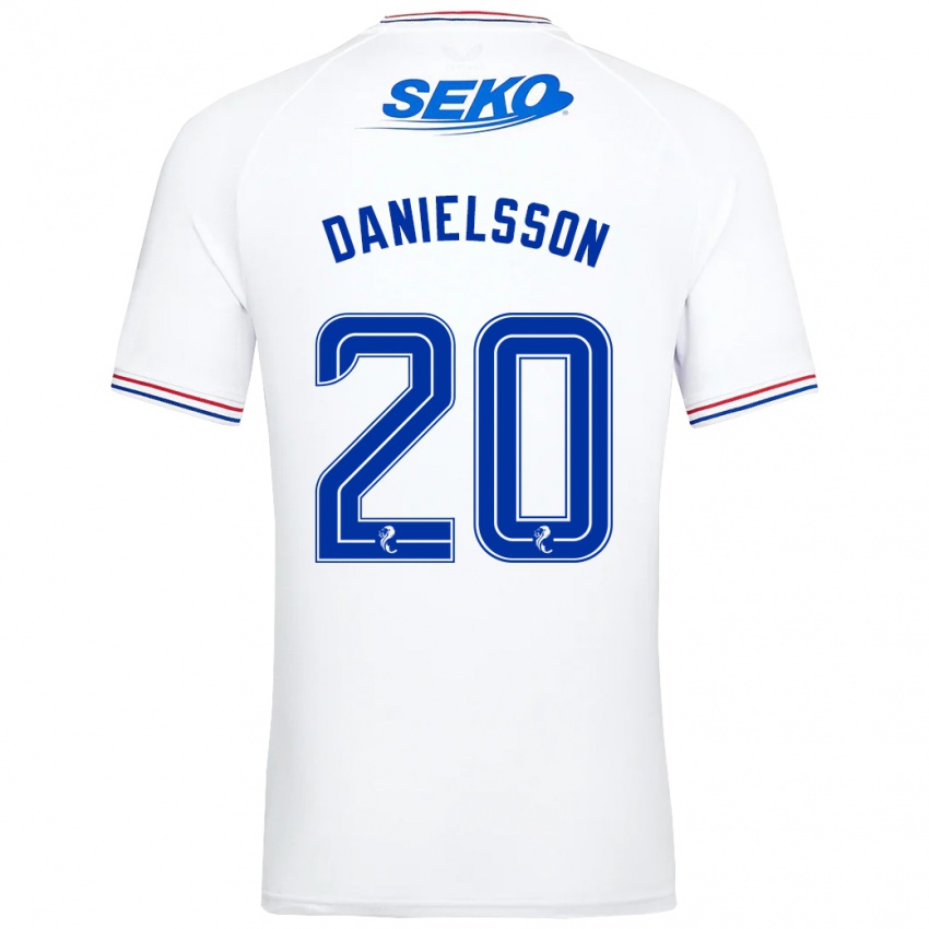 Niño Camiseta Jenny Julia Danielsson #20 Blanco 2ª Equipación 2023/24 La Camisa Perú