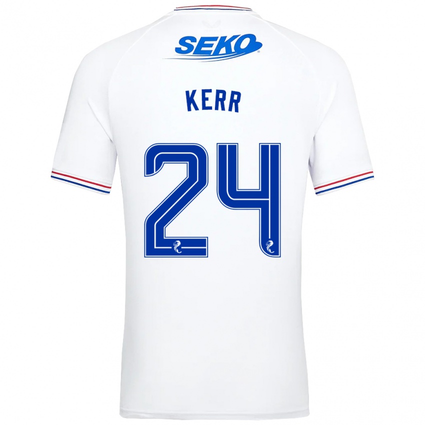 Niño Camiseta Samantha Mary Kerr #24 Blanco 2ª Equipación 2023/24 La Camisa Perú