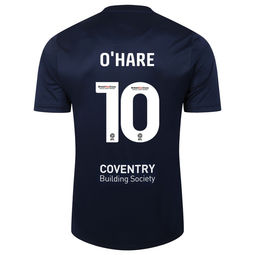 Niño Camiseta Callum O'hare #10 Rojo Azul Marino 2ª Equipación 2023/24 La Camisa Perú