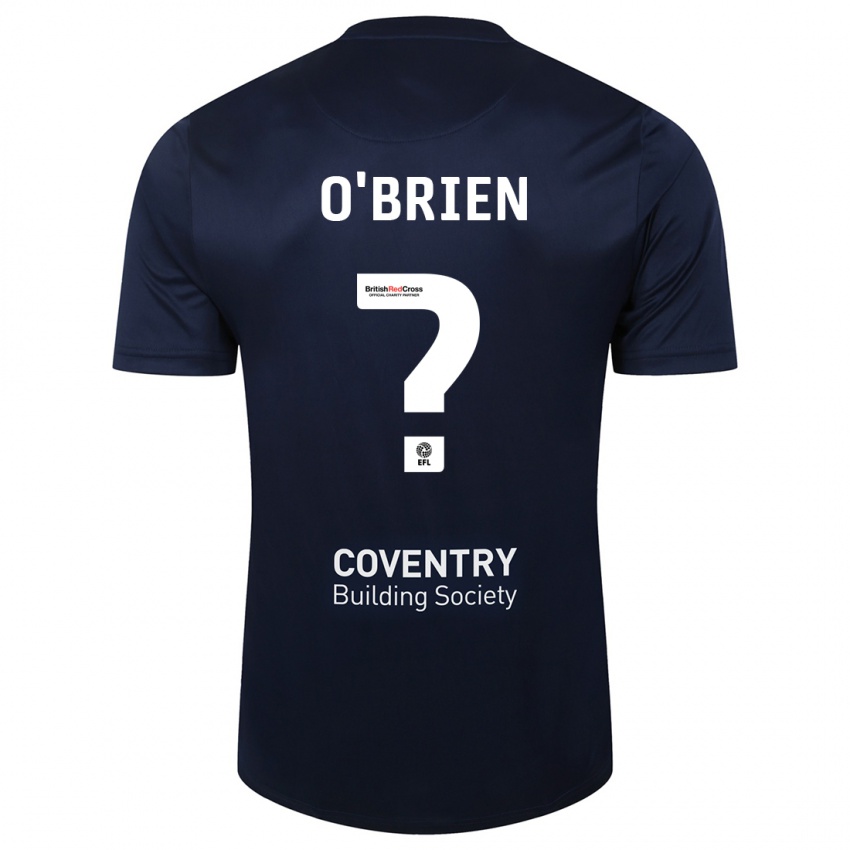 Niño Camiseta Fionn O'brien #0 Rojo Azul Marino 2ª Equipación 2023/24 La Camisa Perú