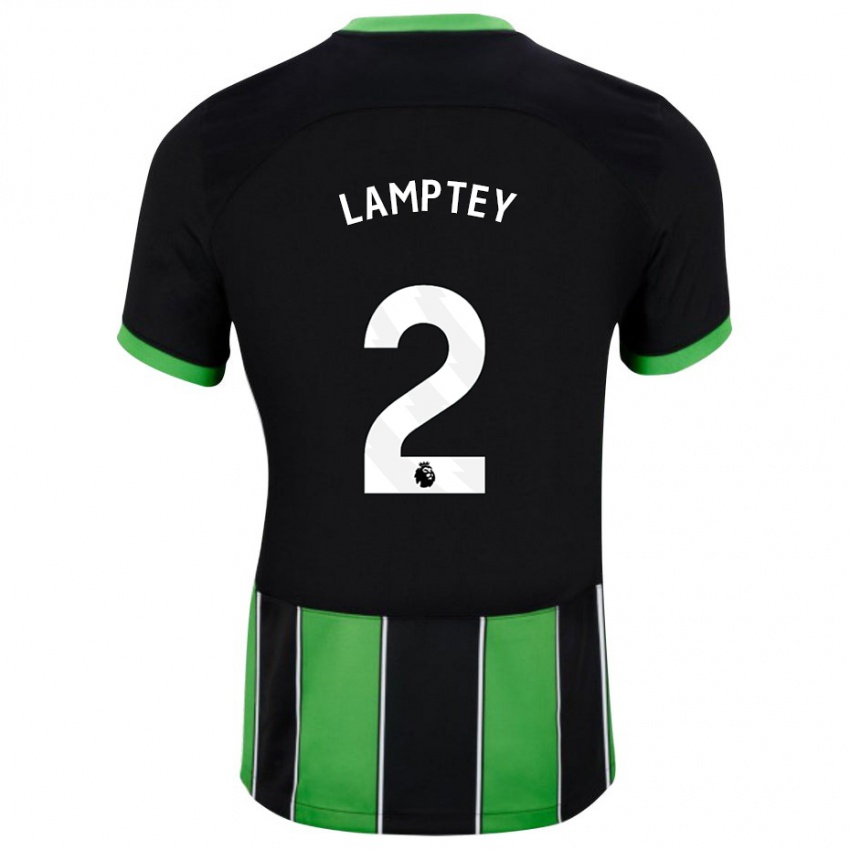 Niño Camiseta Tariq Lamptey #2 Verde Negro 2ª Equipación 2023/24 La Camisa Perú