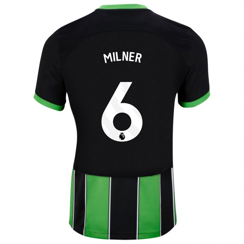 Niño Camiseta James Milner #6 Verde Negro 2ª Equipación 2023/24 La Camisa Perú