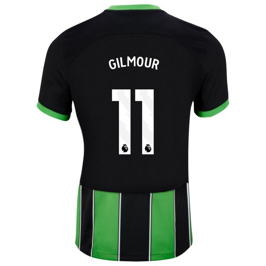 Niño Camiseta Billy Gilmour #11 Verde Negro 2ª Equipación 2023/24 La Camisa Perú