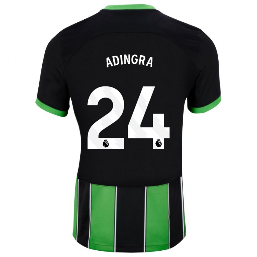 Niño Camiseta Simon Adingra #24 Verde Negro 2ª Equipación 2023/24 La Camisa Perú