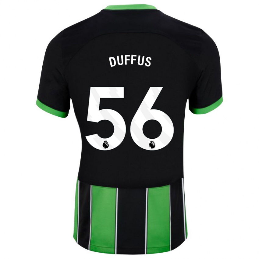 Niño Camiseta Josh Duffus #56 Verde Negro 2ª Equipación 2023/24 La Camisa Perú