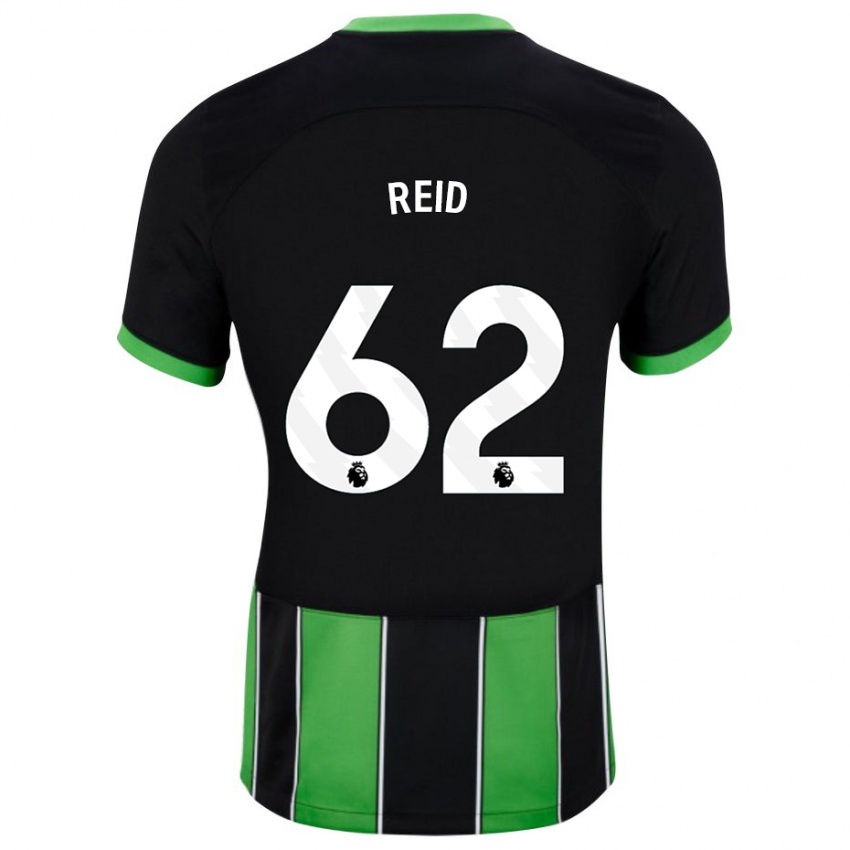 Niño Camiseta Tommy Reid #62 Verde Negro 2ª Equipación 2023/24 La Camisa Perú