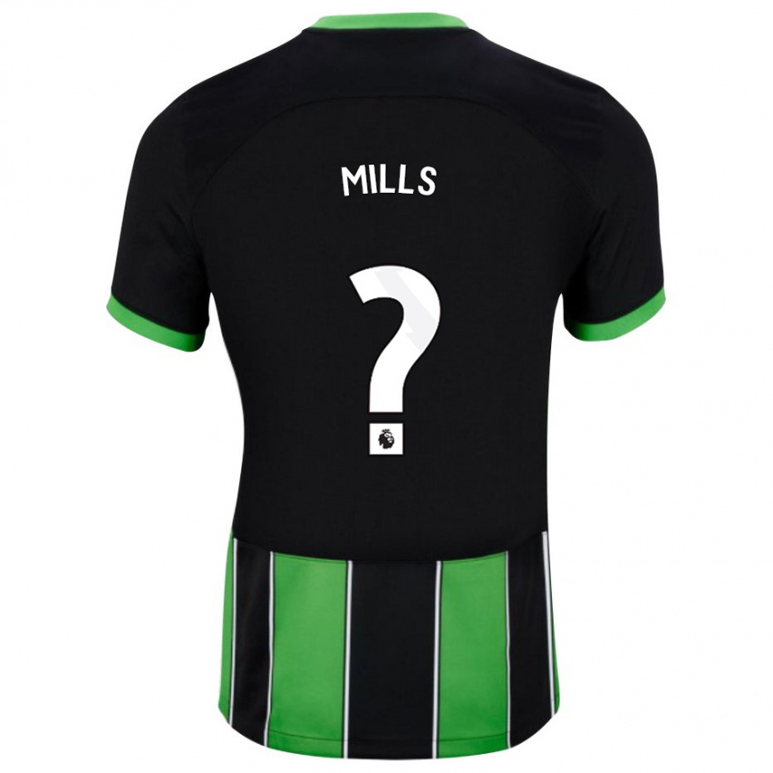 Niño Camiseta Harry Mills #0 Verde Negro 2ª Equipación 2023/24 La Camisa Perú