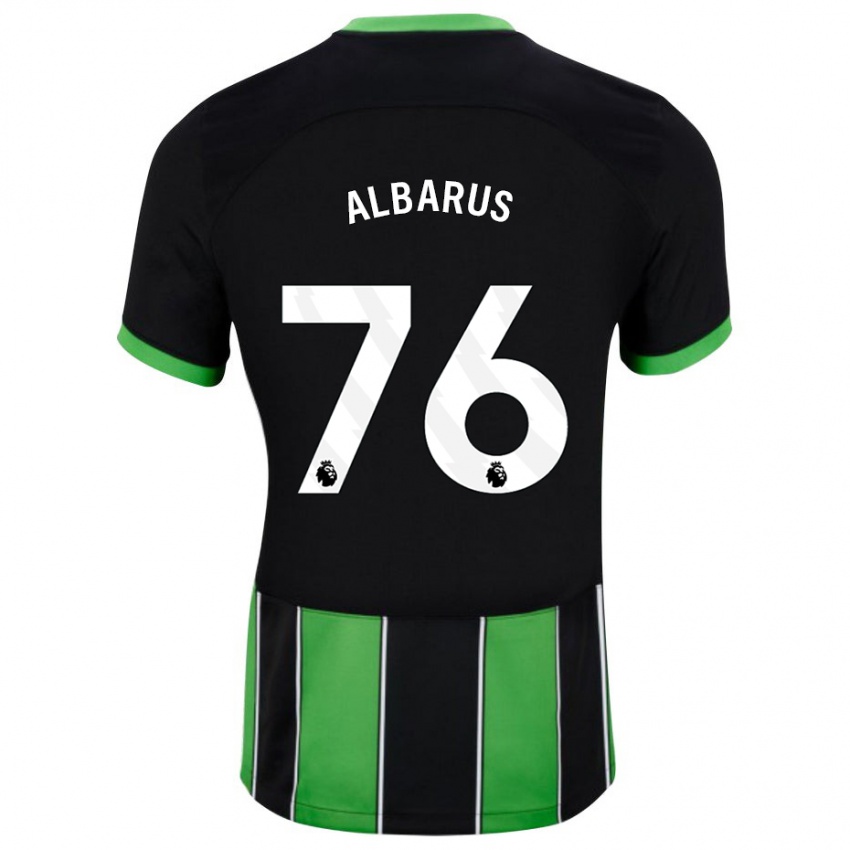 Niño Camiseta Zane Albarus #76 Verde Negro 2ª Equipación 2023/24 La Camisa Perú