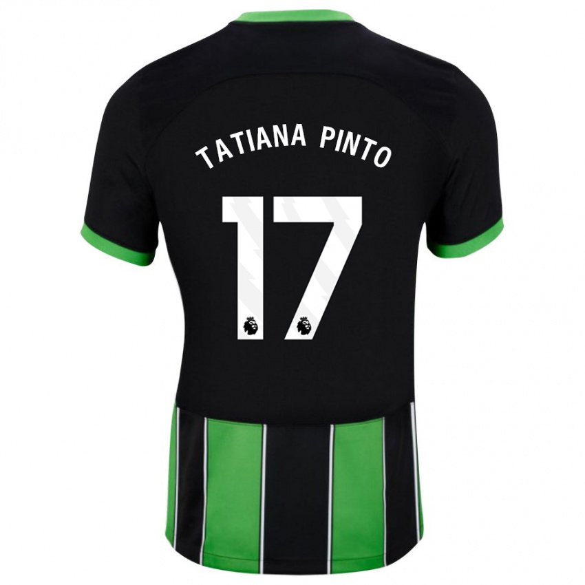 Niño Camiseta Tatiana Vanessa Ferreira Pinto #17 Verde Negro 2ª Equipación 2023/24 La Camisa Perú