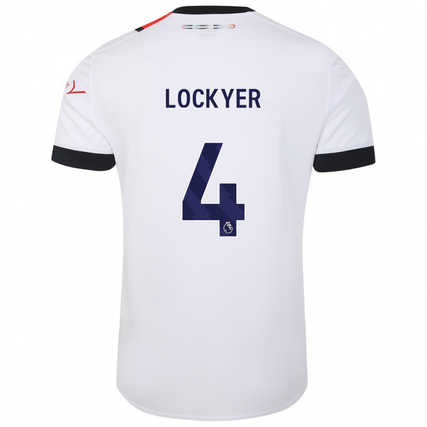 Niño Camiseta Tom Lockyer #4 Blanco 2ª Equipación 2023/24 La Camisa Perú