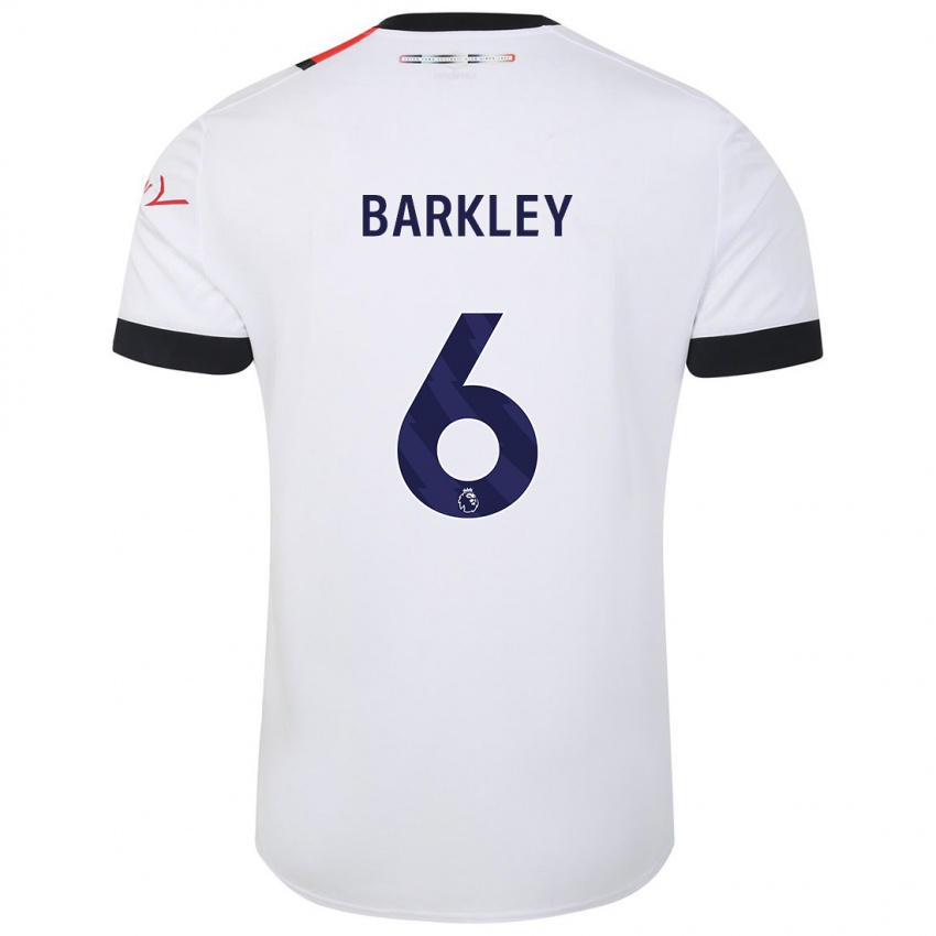 Niño Camiseta Ross Barkley #6 Blanco 2ª Equipación 2023/24 La Camisa Perú