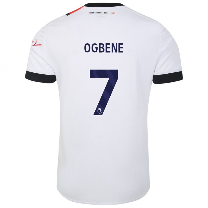 Niño Camiseta Chiedozie Ogbene #7 Blanco 2ª Equipación 2023/24 La Camisa Perú