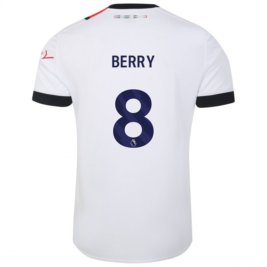 Niño Camiseta Luke Berry #8 Blanco 2ª Equipación 2023/24 La Camisa Perú