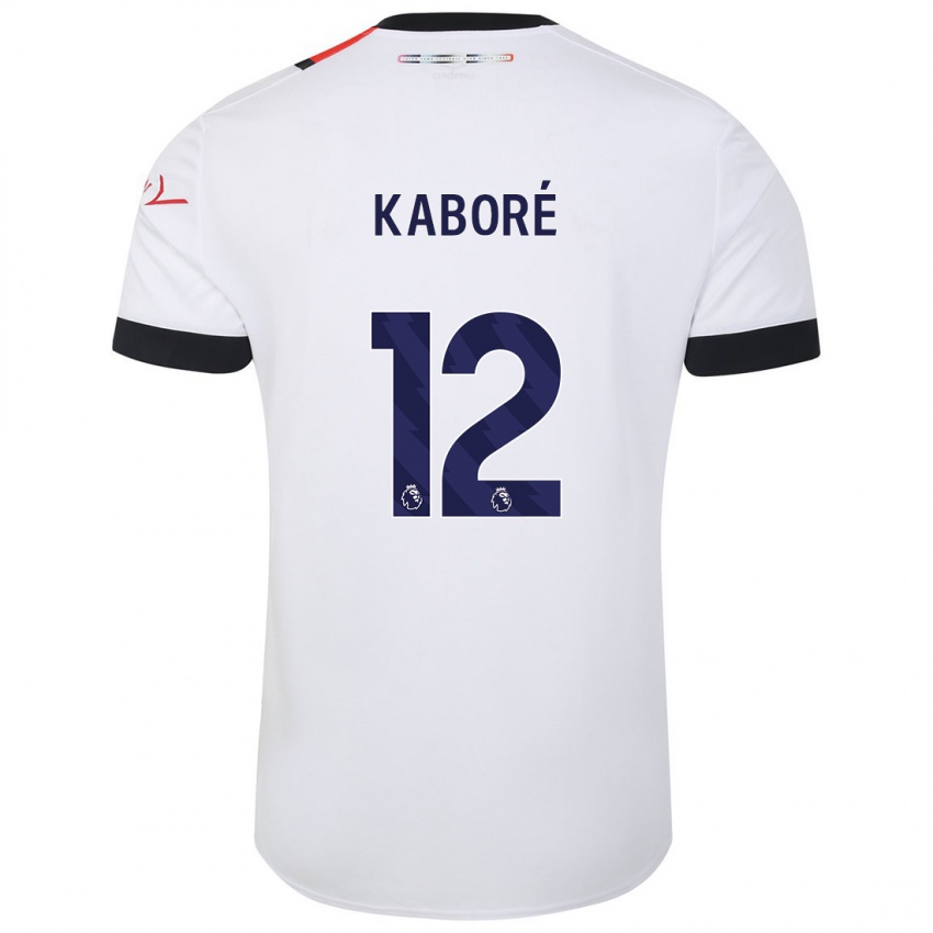 Niño Camiseta Issa Kabore #12 Blanco 2ª Equipación 2023/24 La Camisa Perú