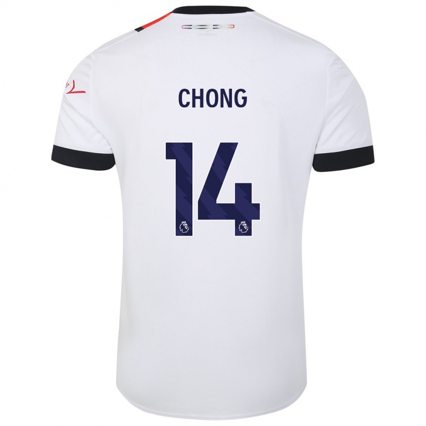 Niño Camiseta Tahith Chong #14 Blanco 2ª Equipación 2023/24 La Camisa Perú