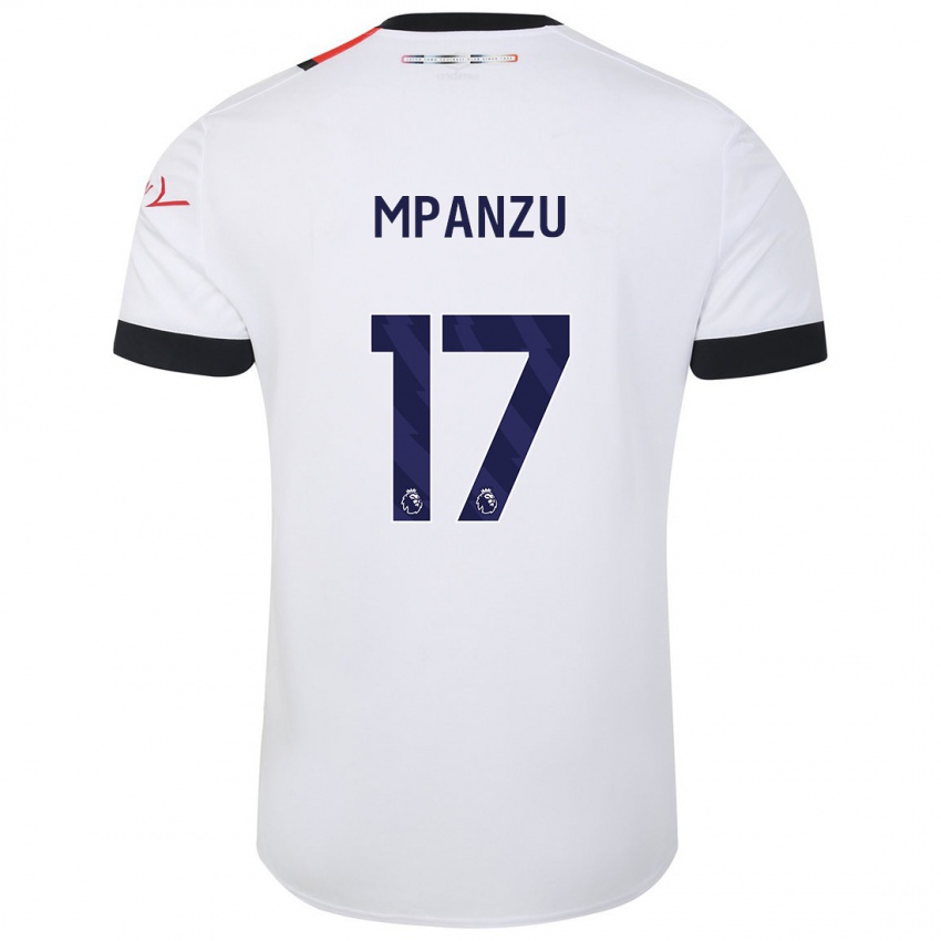 Niño Camiseta Pelly Ruddock Mpanzu #17 Blanco 2ª Equipación 2023/24 La Camisa Perú