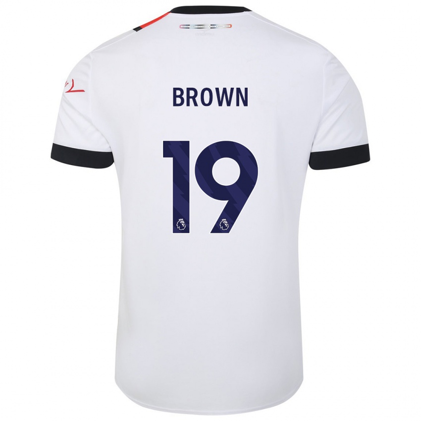 Niño Camiseta Jacob Brown #19 Blanco 2ª Equipación 2023/24 La Camisa Perú
