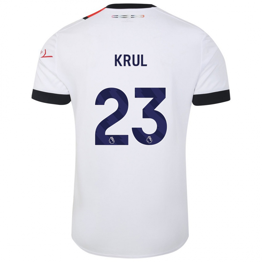 Niño Camiseta Tim Krul #23 Blanco 2ª Equipación 2023/24 La Camisa Perú