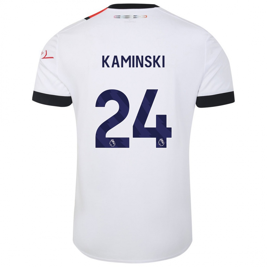 Niño Camiseta Thomas Kaminski #24 Blanco 2ª Equipación 2023/24 La Camisa Perú