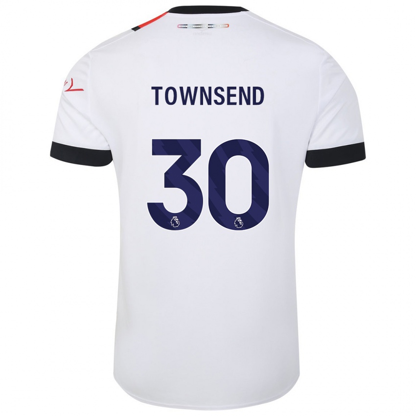 Niño Camiseta Andros Townsend #30 Blanco 2ª Equipación 2023/24 La Camisa Perú