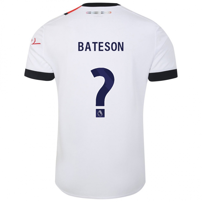 Niño Camiseta Jack Bateson #0 Blanco 2ª Equipación 2023/24 La Camisa Perú