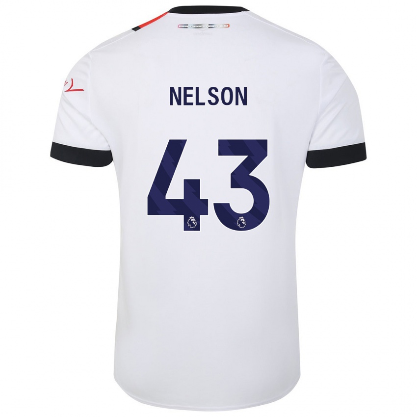 Niño Camiseta Zack Nelson #43 Blanco 2ª Equipación 2023/24 La Camisa Perú