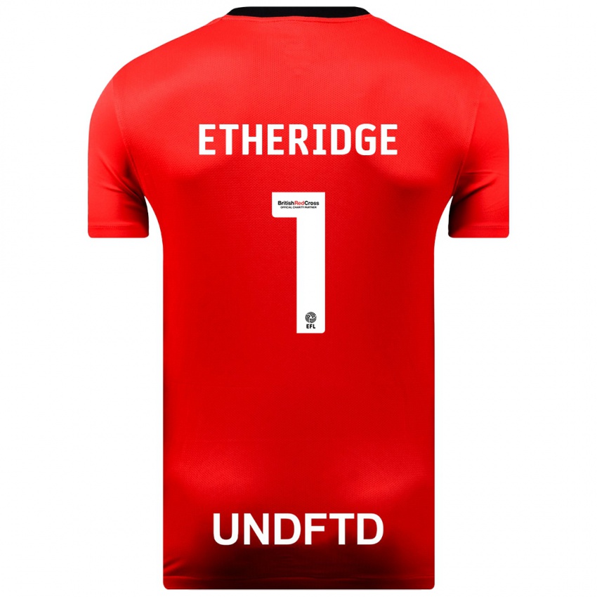 Niño Camiseta Neil Etheridge #1 Rojo 2ª Equipación 2023/24 La Camisa Perú