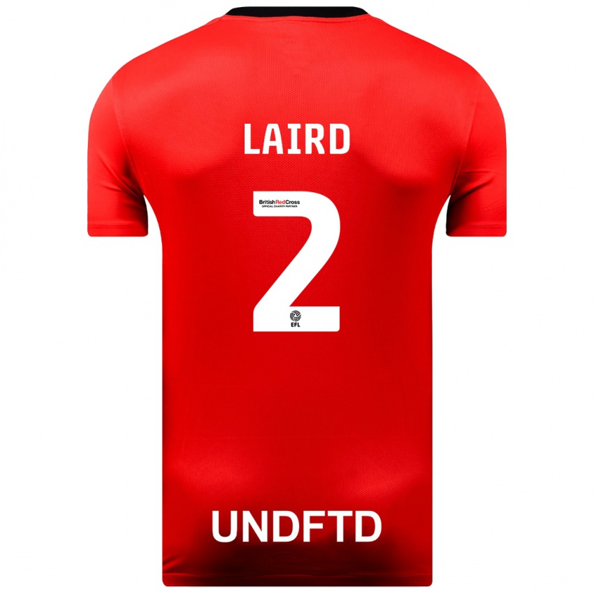 Niño Camiseta Ethan Laird #2 Rojo 2ª Equipación 2023/24 La Camisa Perú