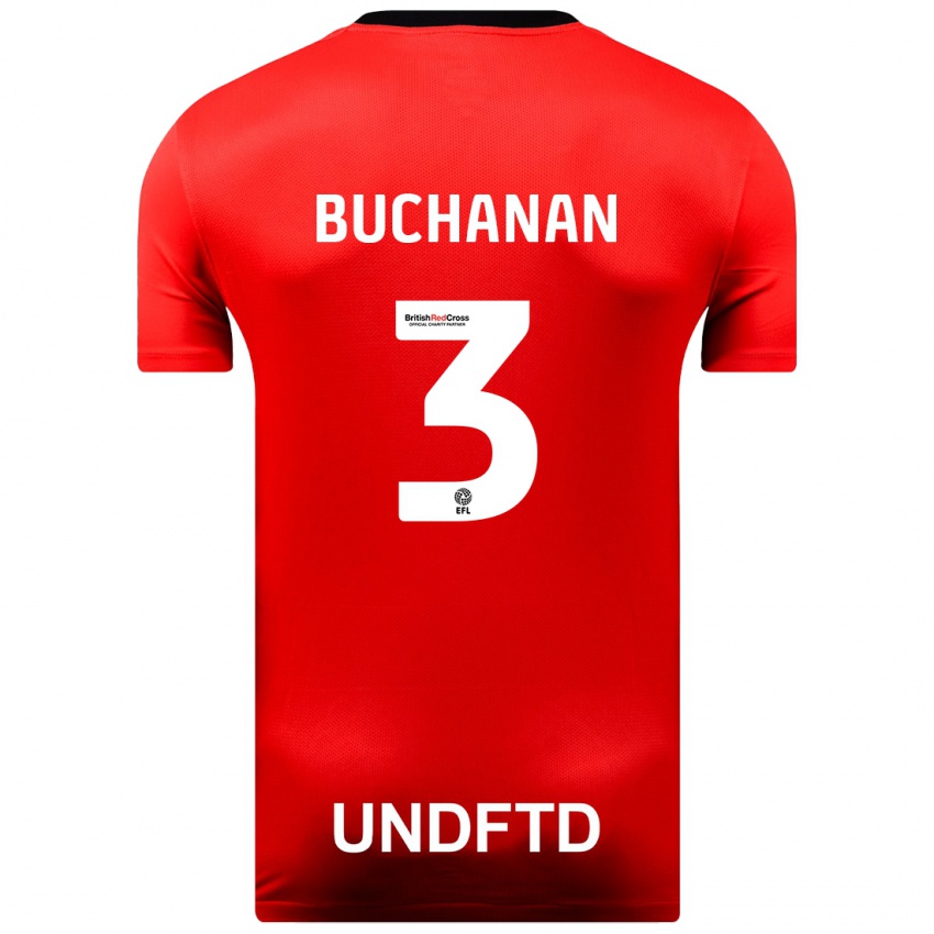 Niño Camiseta Lee Buchanan #3 Rojo 2ª Equipación 2023/24 La Camisa Perú