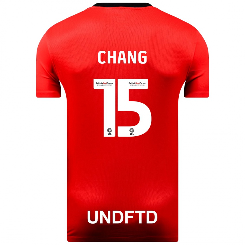 Niño Camiseta Alfie Chang #15 Rojo 2ª Equipación 2023/24 La Camisa Perú