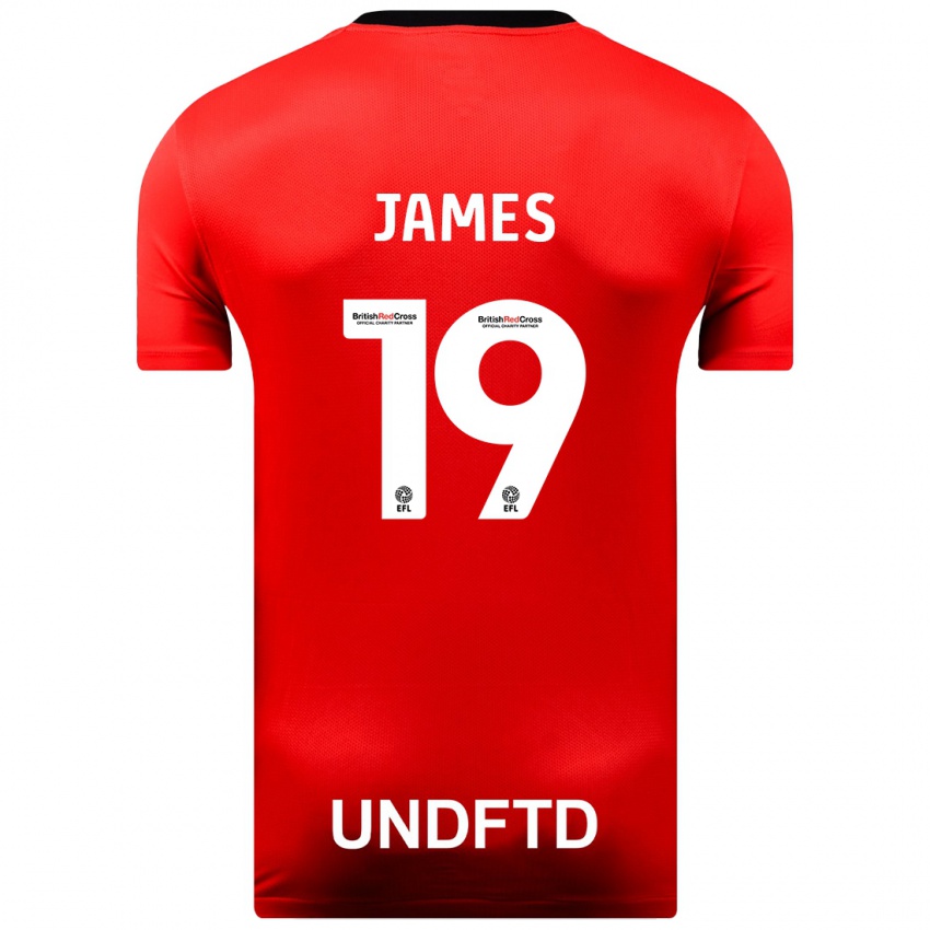 Niño Camiseta Jordan James #19 Rojo 2ª Equipación 2023/24 La Camisa Perú