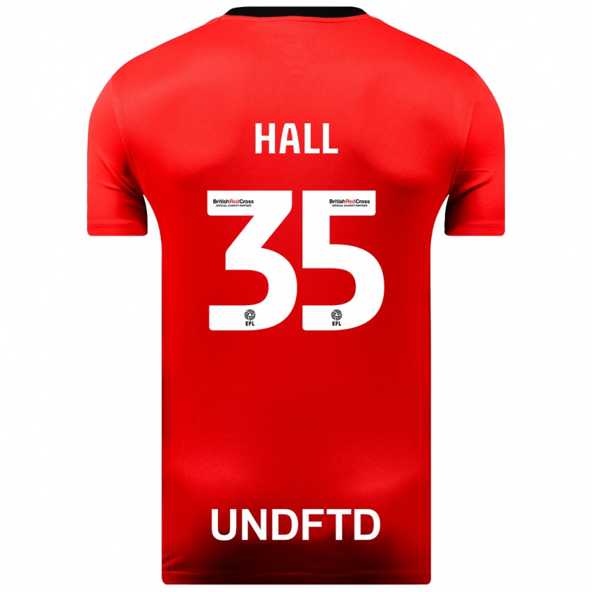 Niño Camiseta George Hall #35 Rojo 2ª Equipación 2023/24 La Camisa Perú