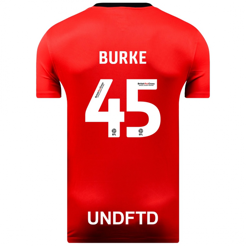 Niño Camiseta Oliver Burke #45 Rojo 2ª Equipación 2023/24 La Camisa Perú